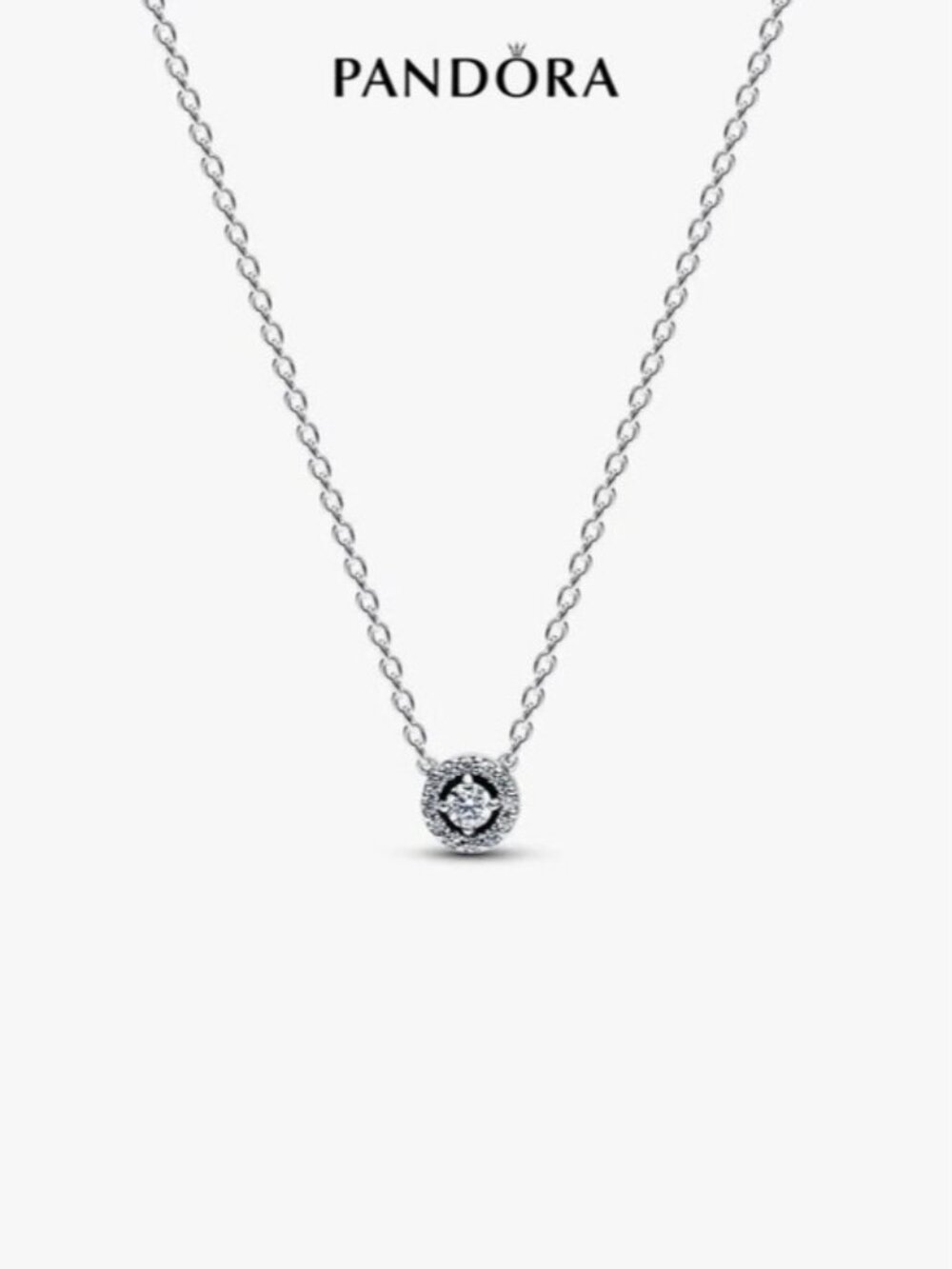 🌸✨🌸 Pandora Round Pavé Halo Collier Necklace